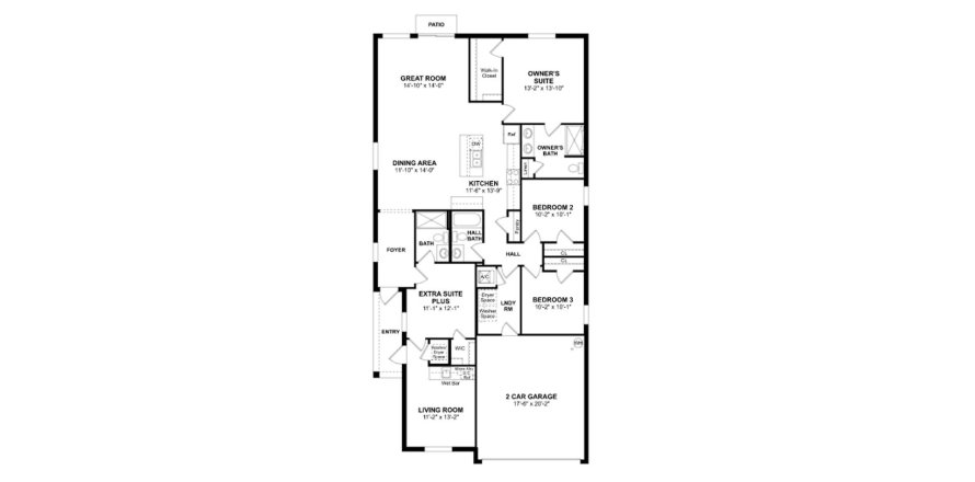 Townhouse floor plan «178SQM LELIA», 4 bedrooms in ASPIRE AT WATERSTONE