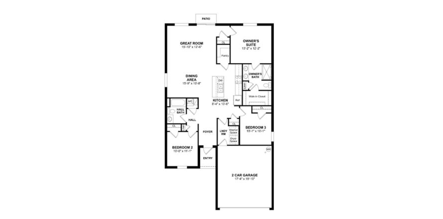 Townhouse floor plan «136SQM ASHMERE», 3 bedrooms in ASPIRE AT WATERSTONE