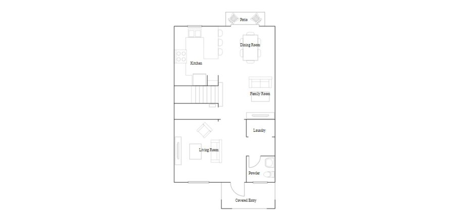 Планировка таунхауса «138SQM MONTE CARLO» 3 спальни в ЖК SIENA RESERVE