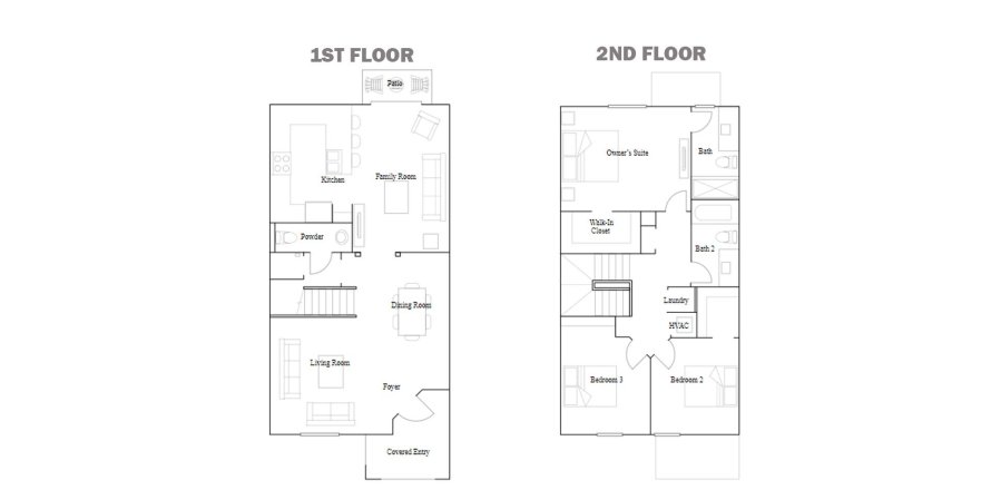 Townhouse floor plan «155SQM VENCE», 3 bedrooms in SIENA RESERVE