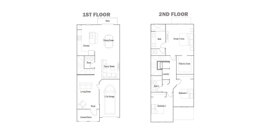 Townhouse floor plan «170SQM LORIENT», 3 bedrooms in WESTVIEW
