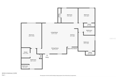 Купить виллу или дом в Киссимми, Флорида 6 комнат, 147.71м2, № 1322155 - фото 19