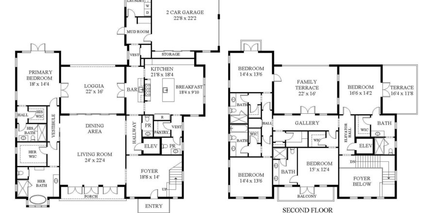 House in Palm Beach, Florida 5 bedrooms, 410.91 sq.m. № 369018