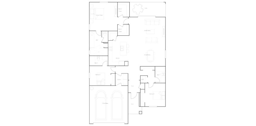 House floor plan «171SQM», 3 bedrooms in PORTICO