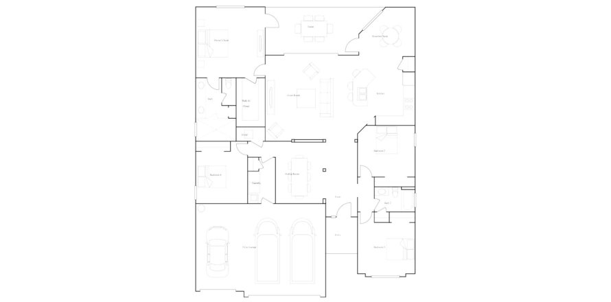 House floor plan «208SQM», 4 bedrooms in PORTICO