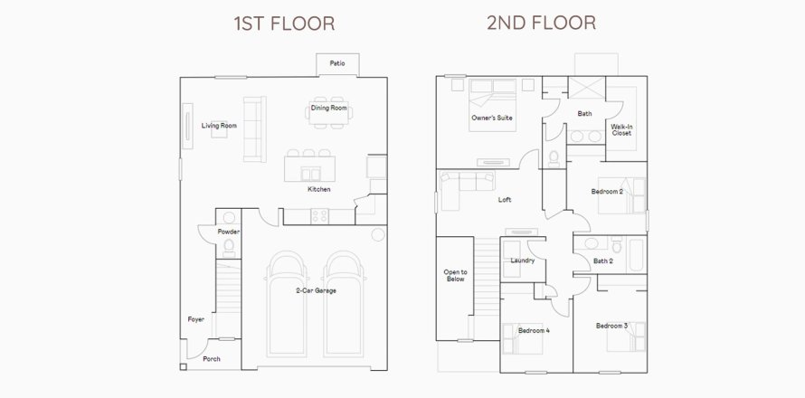 Планировка таунхауса «175SQM ATLANTA» 4 спальни в ЖК WINDSONG