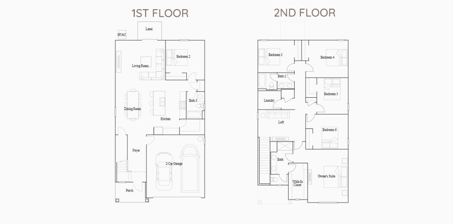 Townhouse floor plan «239SQM CONCORD», 6 bedrooms in WINDSONG