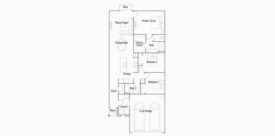 Townhouse floor plan «134SQM ANNAPOLIS», 3 bedrooms in WINDSONG