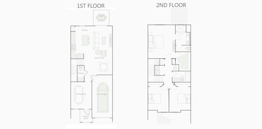 Townhouse floor plan «156SQM TEA OLIVE», 3 bedrooms in LAKE WILSON RESERVE
