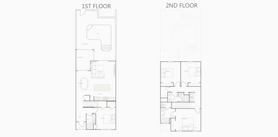 Townhouse floor plan «178SQM SABAL PALM», 4 bedrooms in STOREY LAKE