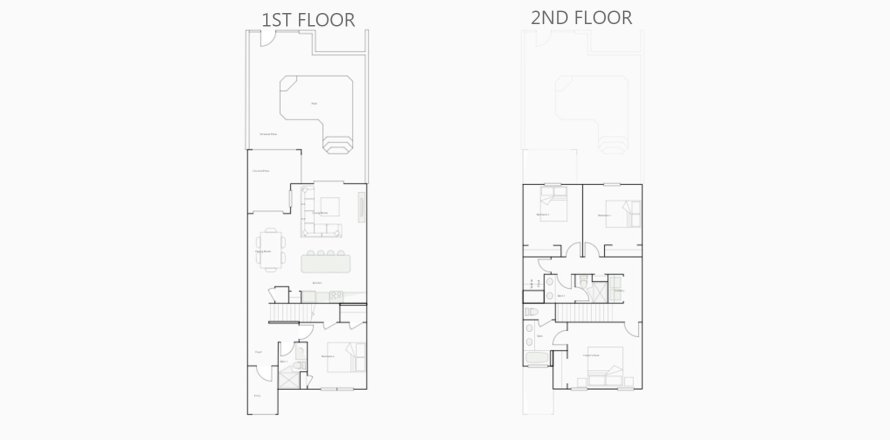 Townhouse floor plan «178SQM BEACH PALM», 4 bedrooms in STOREY LAKE