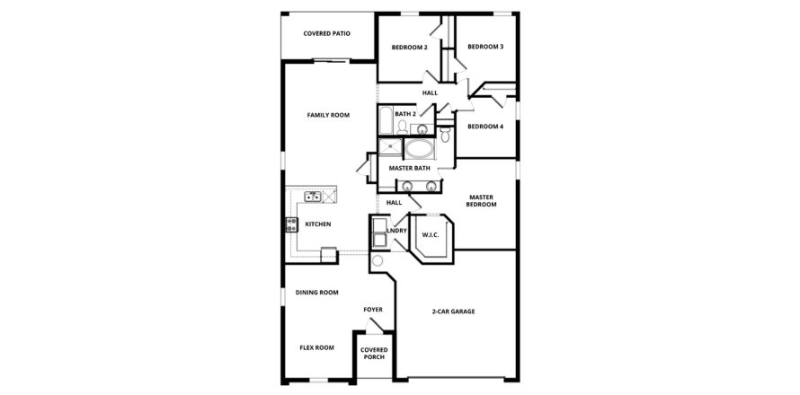 Townhouse floor plan «172SQM ESTERO II», 4 bedrooms in PORT ST LUCIE