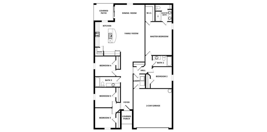 Townhouse floor plan «184SQM CAPRI», 5 bedrooms in PORT ST LUCIE