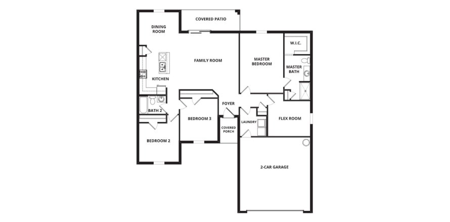 Townhouse floor plan «156SQM BRICKELL», 3 bedrooms in PORT ST LUCIE