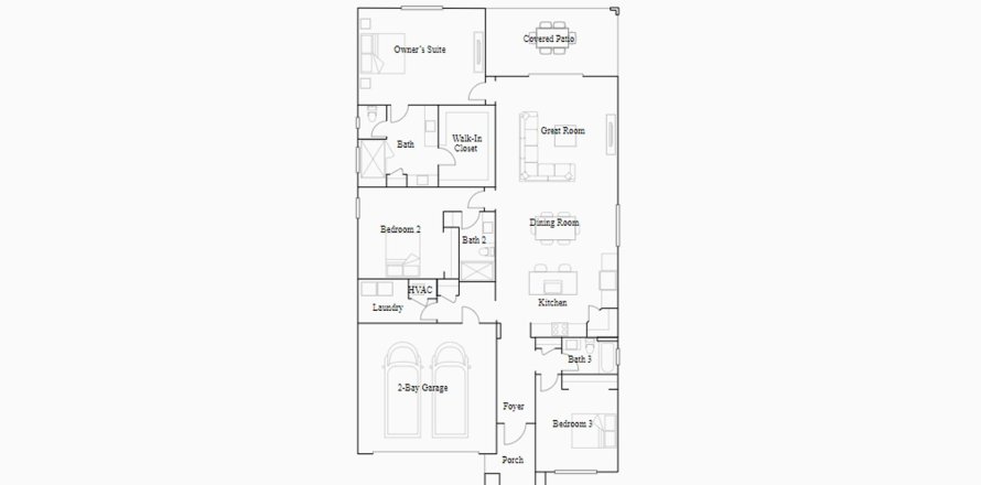 Townhouse floor plan «203SQM FREEPORT», 3 bedrooms in BRIDGEWATER AT VIERA