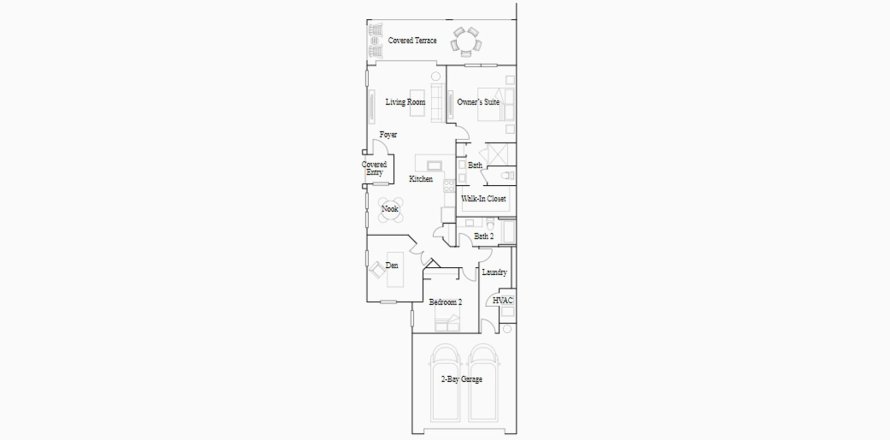 Townhouse floor plan «145SQM ARECA G», 2 bedrooms in BRIDGEWATER AT VIERA