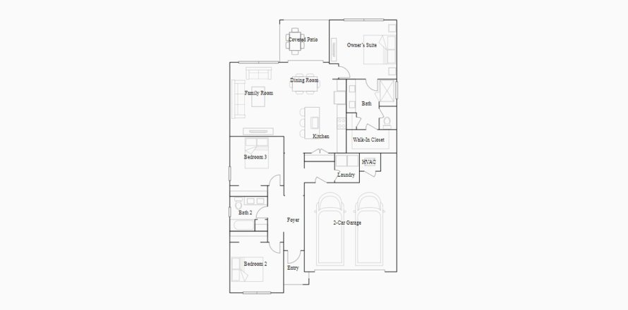 Townhouse floor plan «150SQM CAMELLIA», 3 bedrooms in EVERLANDS