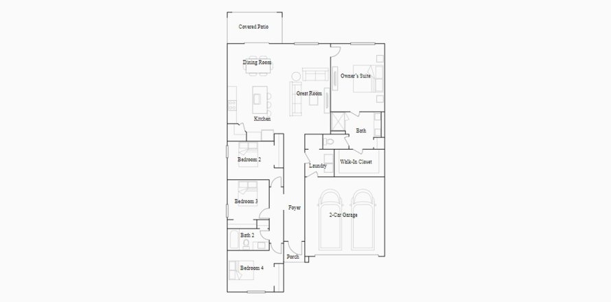 Townhouse floor plan «180SQM HARTFORD», 4 bedrooms in EVERLANDS