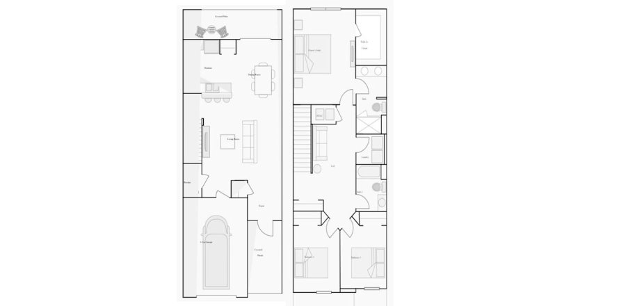 Townhouse floor plan «154SQM», 3 bedrooms in BELMONT