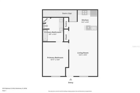 Купить таунхаус в Киссимми, Флорида 3 комнаты, 120.77м2, № 1301299 - фото 30