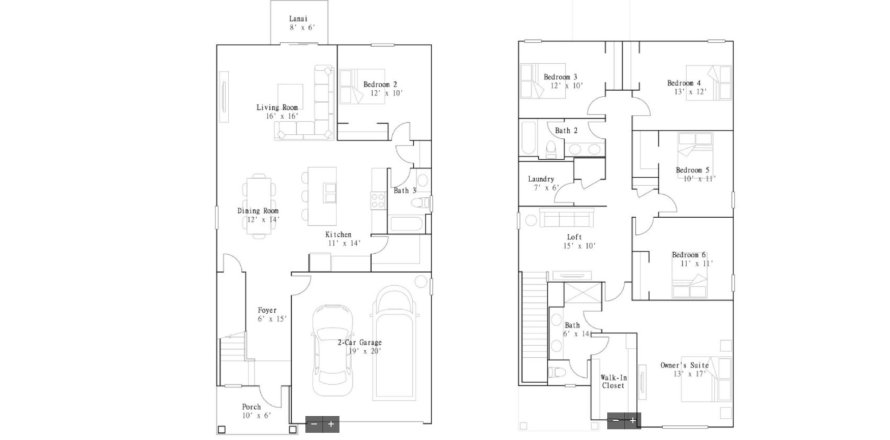 House floor plan «Concord», 6 rooms in Horse Creek