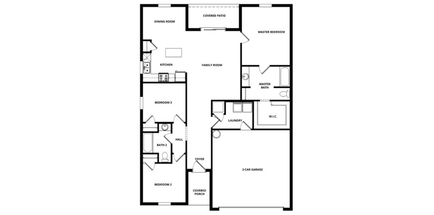 Townhouse floor plan «130SQM AMELIA», 3 bedrooms in CELEBRATION POINTE