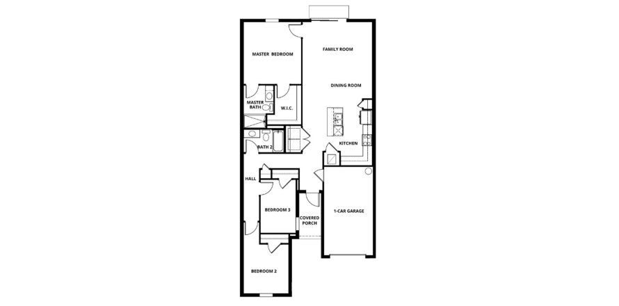 Townhouse floor plan «130SQM MATEO», 3 bedrooms in CELEBRATION POINTE