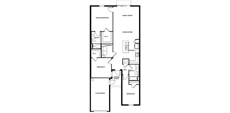 Townhouse floor plan «139SQM PATRICIO», 3 bedrooms in CELEBRATION POINTE
