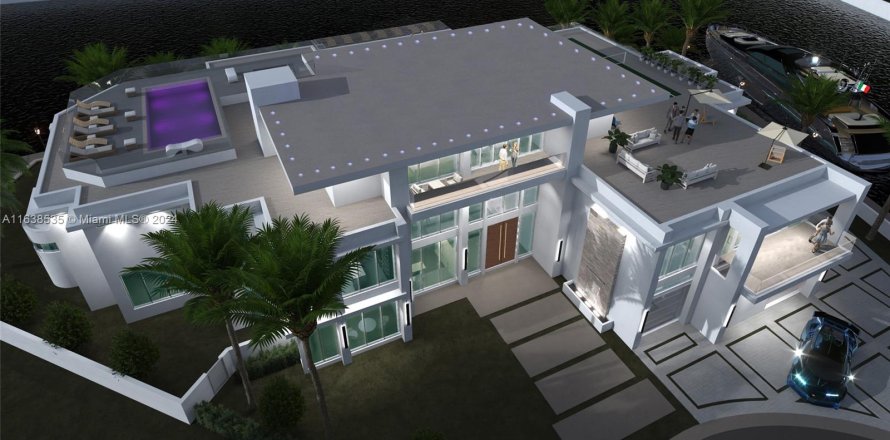 House in Fort Lauderdale, Florida 10 bedrooms, 946.49 sq.m. № 1315558