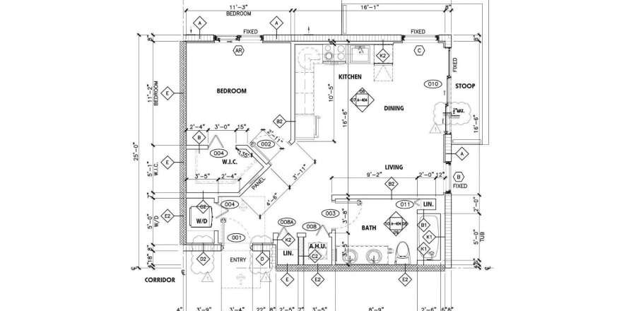 Планировка Кондоминиума «1BR-4» 1 спальня в ЖК Aventura Quattro