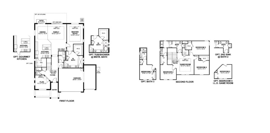 House floor plan «floor 7284 Notched Pine Bend at Whispering Oaks Preserve», 4 rooms in Whispering Oaks Preserve by M/I Homes