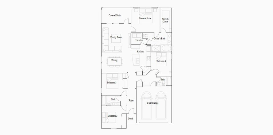 Townhouse floor plan «191SQM EASTHAM», 4 bedrooms in PINE GLEN