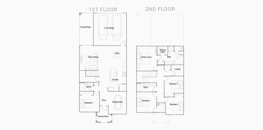 Townhouse floor plan «228SQM DELRAY», 5 bedrooms in PINE GLEN