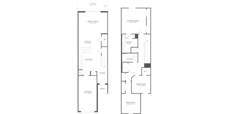 Планировка виллы или дома «163SQM» 3 спальни в ЖК WESLEY RESERVE AT CHAPEL CROSSINGS