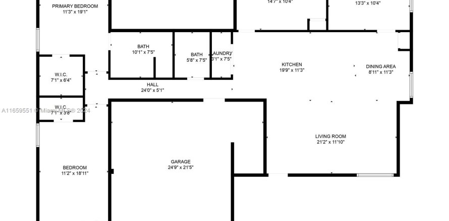 House in Tamarac, Florida 4 bedrooms, 159.42 sq.m. № 1364244