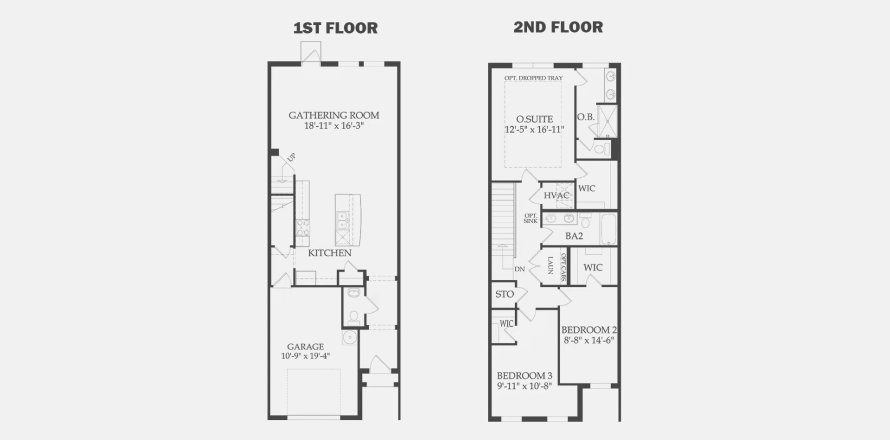 Townhouse floor plan «169SQM SEACREST», 3 bedrooms in OCEAN COVE