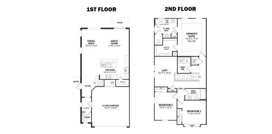 Townhouse floor plan «191SQM FULLERTON II», 3 bedrooms in THE PRESERVE AT AVONLEA