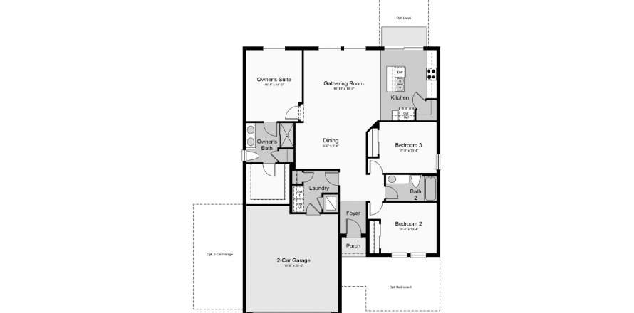 Townhouse floor plan «139SQM AMBROSIA», 3 bedrooms in SOUTHERN PINES