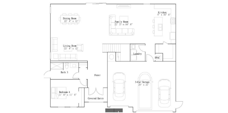 House floor plan «House», 4 bedrooms in Crescent Ridge