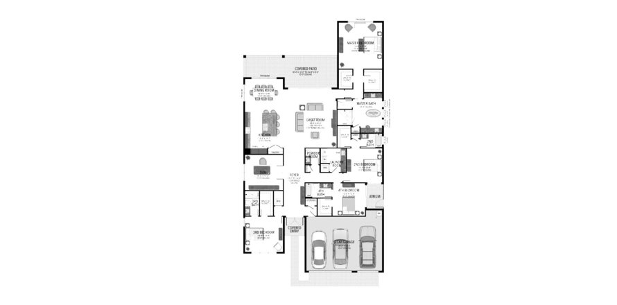 House floor plan «287SQM», 4 bedrooms in LOTUS PALM