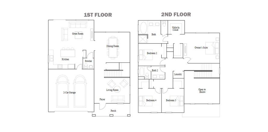 Townhouse floor plan «236SQM CARMEL», 4 bedrooms in SIENA RESERVE