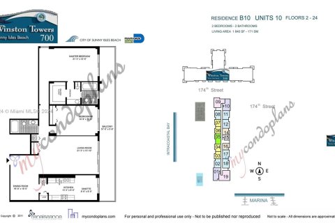 Condo in Sunny Isles Beach, Florida, 2 bedrooms  № 1240115 - photo 15