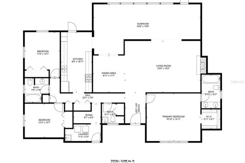 Купить виллу или дом в Киссимми, Флорида 6 комнат, 170.1м2, № 1396505 - фото 29