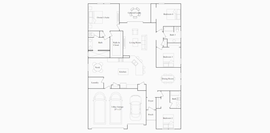 Townhouse floor plan «210SQM TIVOLI», 4 bedrooms in BELLECHASE