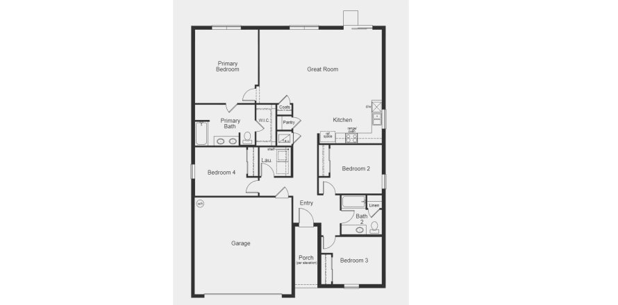 House floor plan «1707», 4 rooms in Parkside in the Lakeland-Winter Haven Area