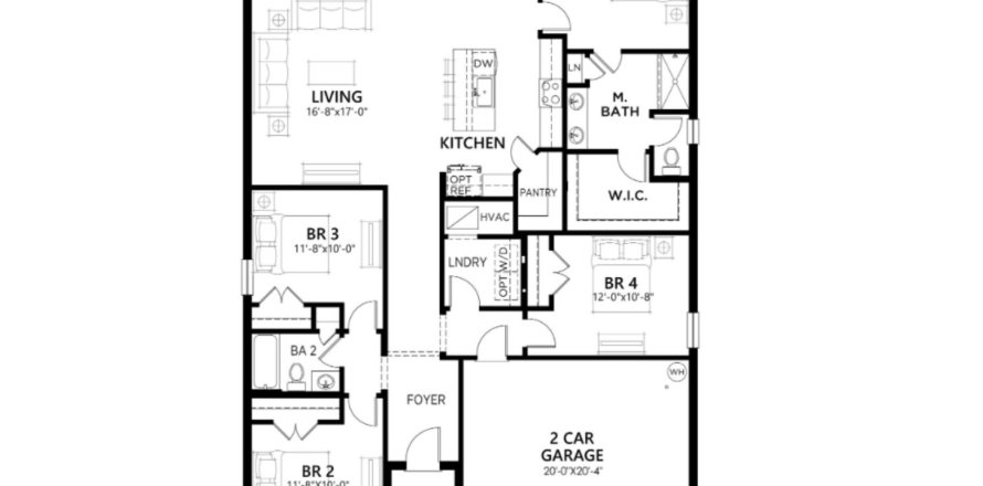 House floor plan «1548 Axel Circle», 4 rooms in Pinnacle Point