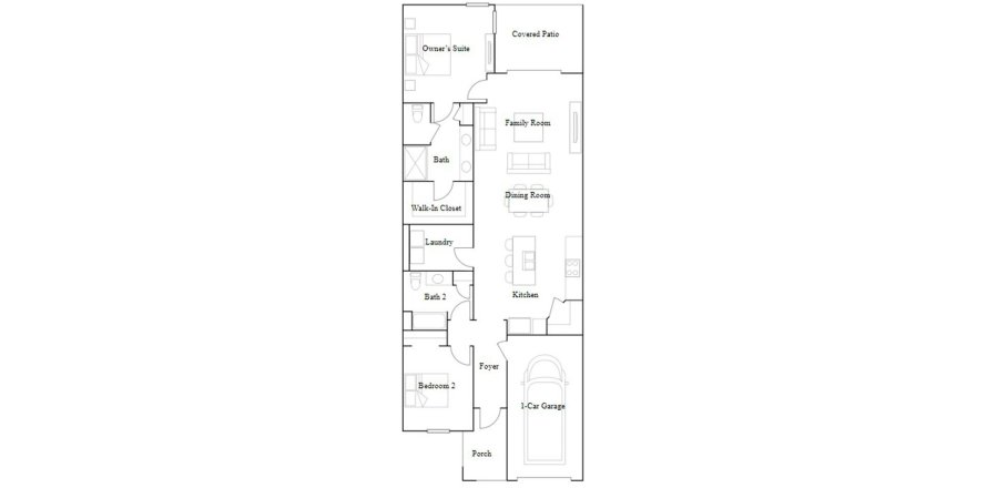 House floor plan «129SQM», 2 bedrooms in SOUTHSHORE BAY
