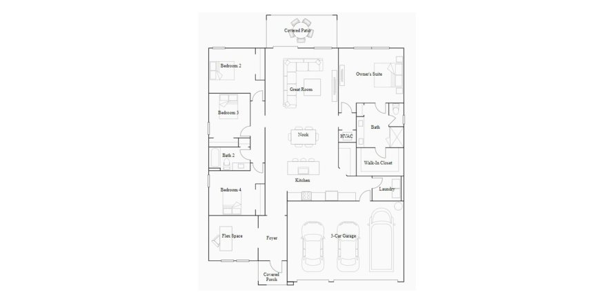Планировка виллы или дома «211SQM» 4 спальни в ЖК LAKES AT BROOKHAVEN

