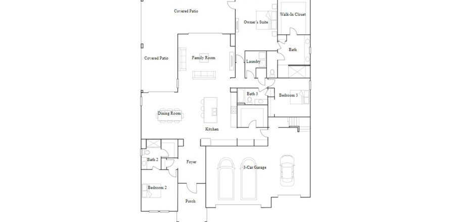 House floor plan «256SQM», 3 bedrooms in SOUTHSHORE BAY
