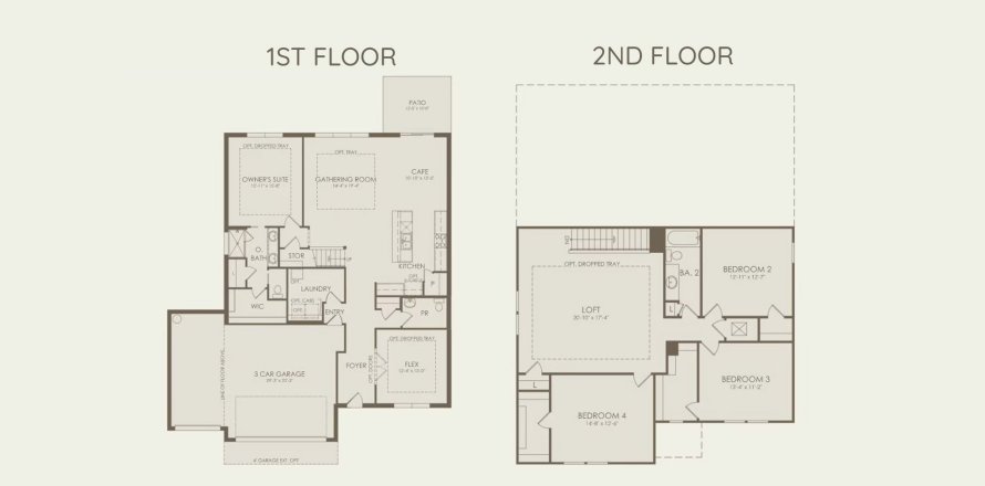 Townhouse floor plan «269SQM WHITESTONE», 5 bedrooms in ESTATES AT LAKEVIEW PRESERVE